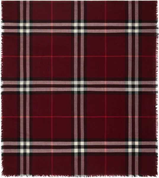 Esarfe Burberry Wool Check wide Scarf OXBLOOD RED Femei (BM 19533461) 1