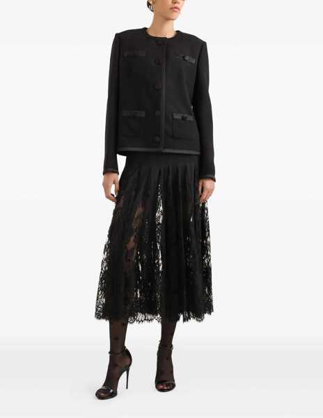 Sacouri office Dolce & Gabbana Double Crepe Single-Breasted Jacket BLACK Femei (BM 19533635) 2