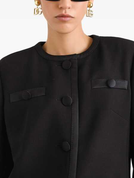 Sacouri office Dolce & Gabbana Double Crepe Single-Breasted Jacket BLACK Femei (BM 19533635) 5