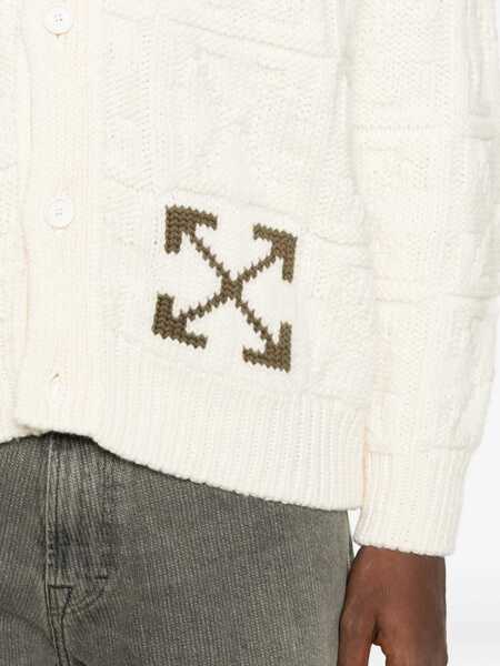 Cardigane Off-White Arrow Stitch Cardigan BEIGE Barbati (BM 19533692) 5