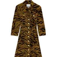 Rochii Ganni Dama - Rochii casual Ganni Long Dress With Tiger Print ANIMALIER Femei (BM 19533749) - B-mall.ro