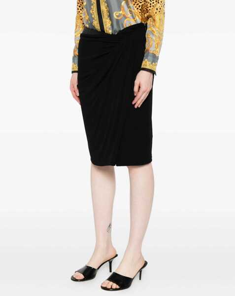 Fuste casual Versace Midi Skirt With Asymmetrical Hemline BLACK Femei (BM 19533752) 3