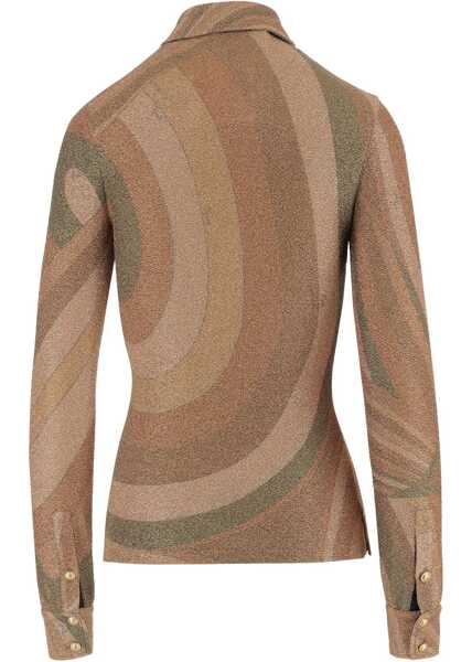 Bluze PUCCI Iris Print Top GOLD Femei (BM 19533779) 2