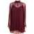 STAUD Mini Dress "Esther" BORDEAUX