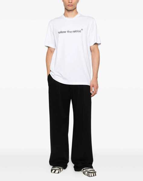 Tricouri MSGM Follow The Rabbit T-Shirt WHITE Barbati (BM 19533920) 2