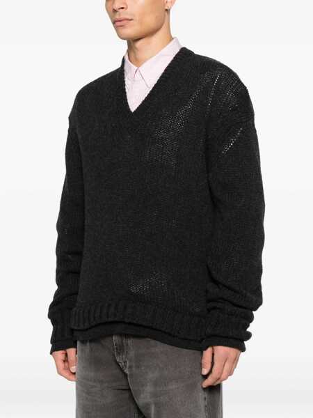 Pulovere OUR LEGACY False V-Neck Sweater BLACK Barbati (BM 19533923) 3