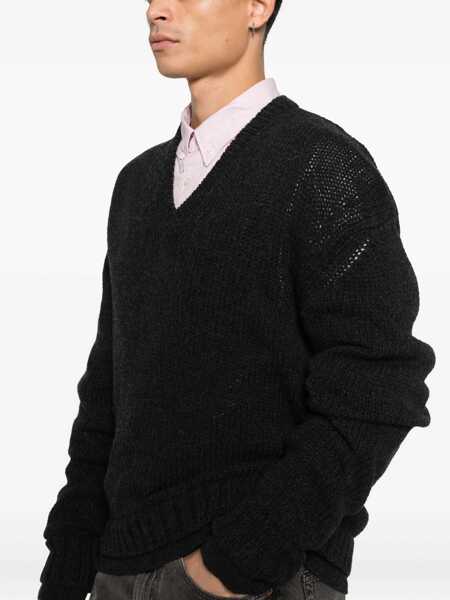 Pulovere OUR LEGACY False V-Neck Sweater BLACK Barbati (BM 19533923) 5