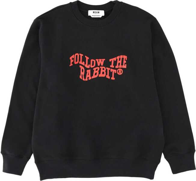 Bluze de trening MSGM Follow The Rabbit Sweatshirt BLACK Barbati (BM 19533938) 1