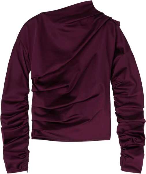 Bluze Ganni Arriculated Top. BORDEAUX Femei (BM 19534007) 1