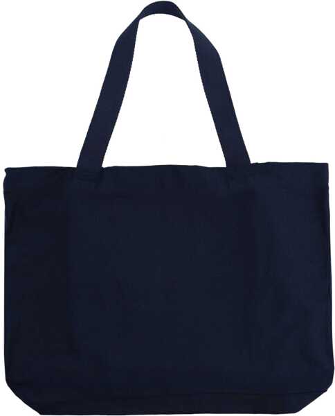 Genti de mana MAISON KITSUN Tote Bag With Writing BLUE Barbati (BM 19534016) 2
