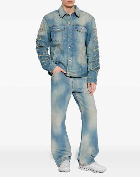 Camasi casual Off-White Diag Raw Patch Jacket DENIM Barbati (BM 19534025) 2