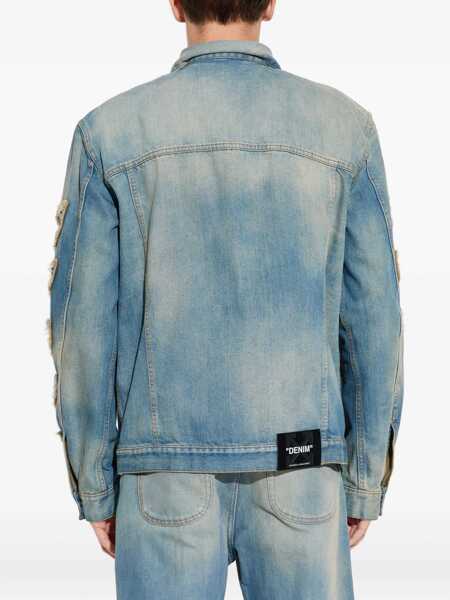 Camasi casual Off-White Diag Raw Patch Jacket DENIM Barbati (BM 19534025) 4
