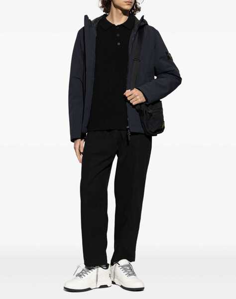 Tricouri Polo MAISON KITSUN Long-Sleeved Polo Shirt BLACK Barbati (BM 19534043) 2