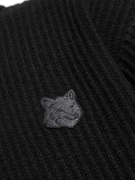 Tricouri Polo MAISON KITSUN Long-Sleeved Polo Shirt BLACK Barbati (BM 19534043) 5