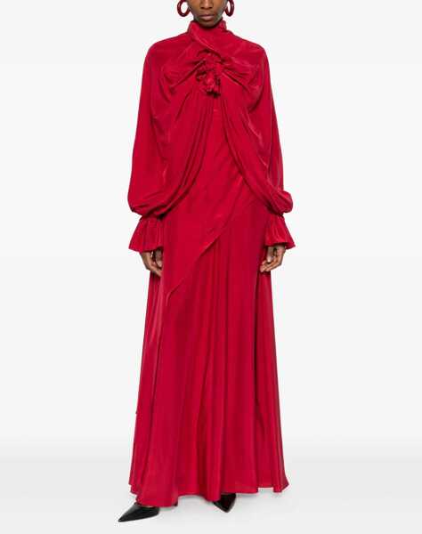 Rochii casual Alexander McQueen Draped Long Evening Dress RED Femei (BM 19534178) 2