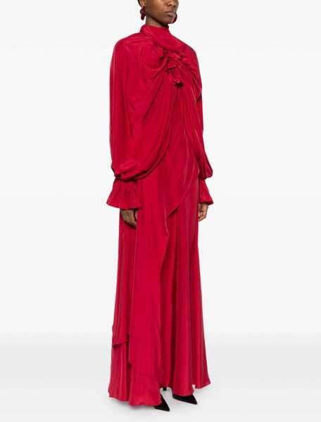 Rochii casual Alexander McQueen Draped Long Evening Dress RED Femei (BM 19534178) 3