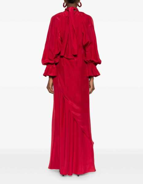 Rochii casual Alexander McQueen Draped Long Evening Dress RED Femei (BM 19534178) 4