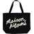 MAISON KITSUN&Eacute; Tote Bag With Writing BLACK