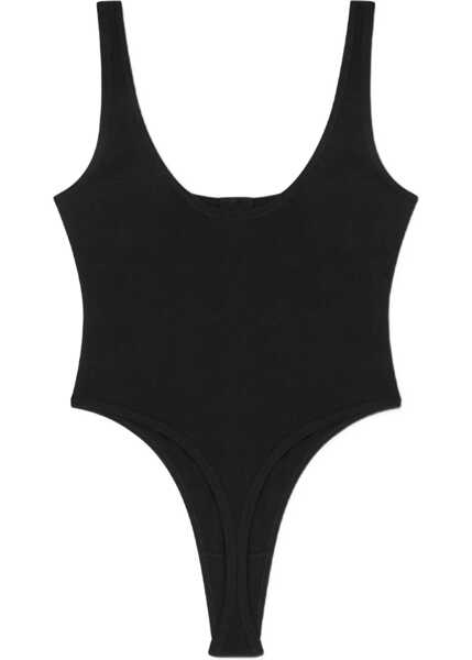 Lenjerie intima Versace Ribbed Bodysuit. BLACK Femei (BM 19534199) 4