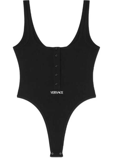 Lenjerie intima Versace Ribbed Bodysuit. BLACK Femei (BM 19534199) 1