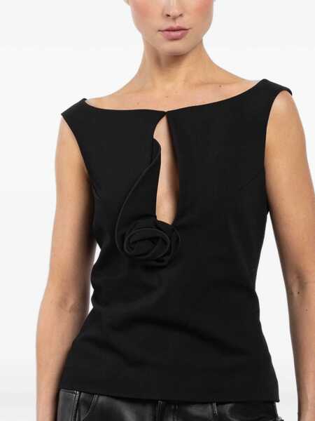 Bluze Magda Butrym Top With Flower Detail BLACK Femei (BM 19534208) 4