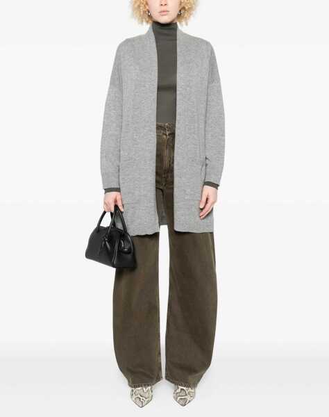 Cardigane Allude Open Cardigan In Virgin Wool And Cashmere GREY Femei (BM 19534298) 2