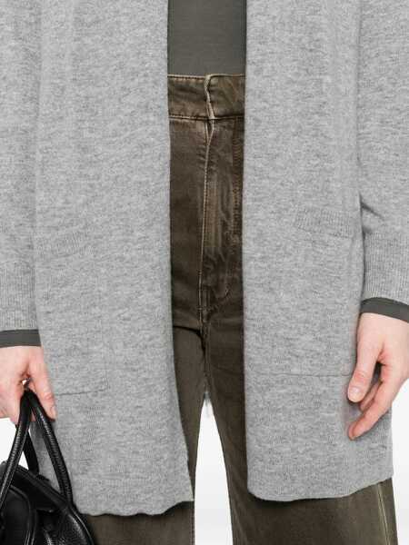 Cardigane Allude Open Cardigan In Virgin Wool And Cashmere GREY Femei (BM 19534298) 5