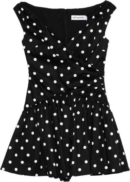 Rochii elegante Self-Portrait Polka Mini Dress BLACK Femei (BM 19534304) 1