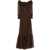 Self-Portrait Georgette Maxi Dress BROWN