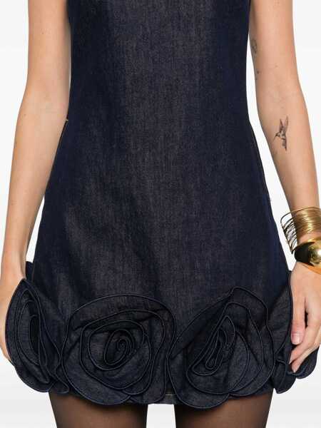 Rochii elegante Self-Portrait Denim 3D Flower Mni Dress BLUE Femei (BM 19534316) 5