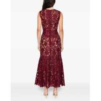 Rochii elegante Self-Portrait Dama - Rochii elegante Self-Portrait Guipure Lace Midi Dress BORDEAUX Femei (BM 19534322) - B-mall.ro