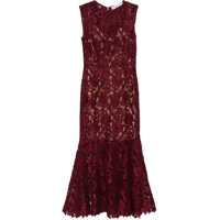 Rochii elegante Guipure Lace Midi Dress Femei