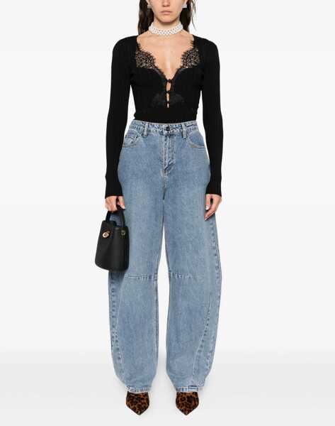 Bluze Self-Portrait Lace Knit Top BLACK Femei (BM 19534325) 2