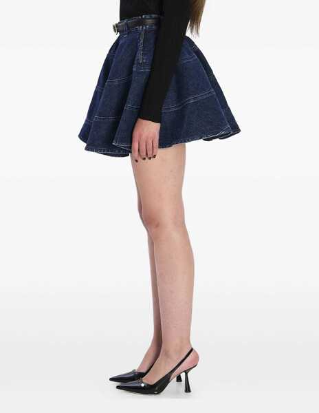 Fuste Self-Portrait Flared Denim Mini Skirt BLUE Femei (BM 19534331) 3