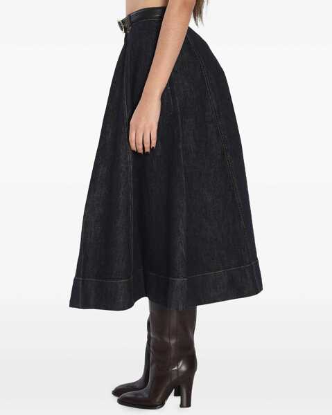 Fuste Self-Portrait Flared Midi Skirt BLUE Femei (BM 19534334) 1