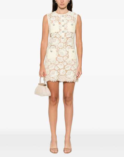 Rochii elegante Self-Portrait Fine Lace Mini Dress YELLOW Femei (BM 19534340) 2