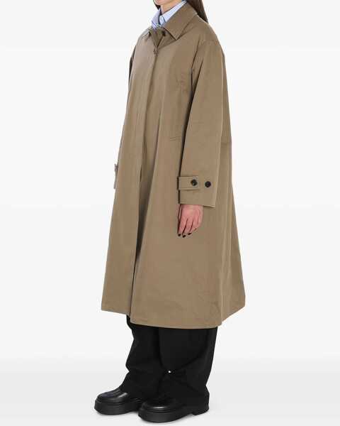 Paltoane THE ROW Lolana Coat In Cotton BROWN Femei (BM 19534355) 2