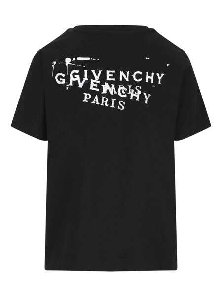 Tricouri Givenchy Fitted crew-neck T-shirt Black Femei (BM 19535607) 2