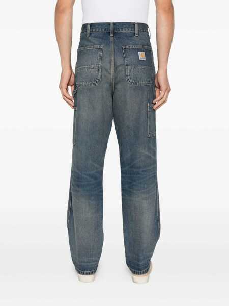 Blugi drepti Carhartt Single Knee Jeans Blue Barbati (BM 19535619) 4