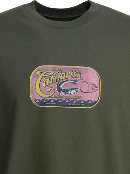 Tricouri Carhartt S/S Sardinas crew-neck T-shirt Green Barbati (BM 19535631) 3