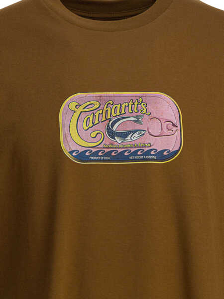 Tricouri Carhartt S/S Sardinas crew-neck T-shirt Brown Barbati (BM 19535634) 3