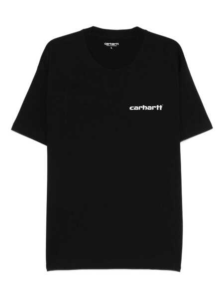 Tricouri Carhartt S/S Archive Script crew-neck T-shirt Black Barbati (BM 19535637) 1