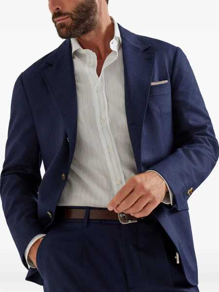 Camasi casual Brunello Cucinelli Cotton striped shirt White Barbati (BM 19535649) 3