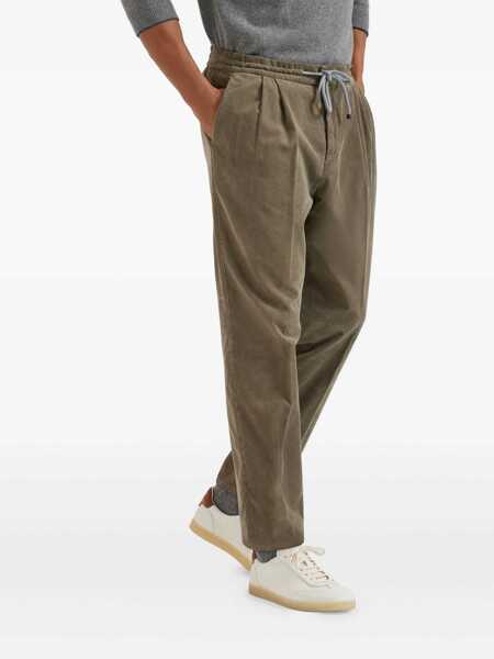 Pantaloni casual Brunello Cucinelli Leisure fit cotton pants Green Barbati (BM 19535655) 3
