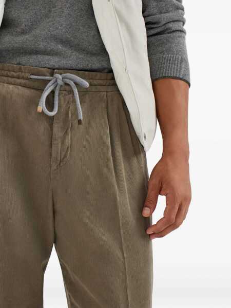 Pantaloni casual Brunello Cucinelli Leisure fit cotton pants Green Barbati (BM 19535655) 5