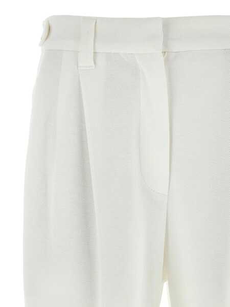 Pantaloni Brunello Cucinelli Baggy cotton tailored pants White Femei (BM 19535661) 3