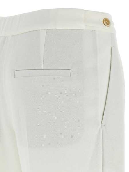 Pantaloni Brunello Cucinelli Baggy cotton tailored pants White Femei (BM 19535661) 4