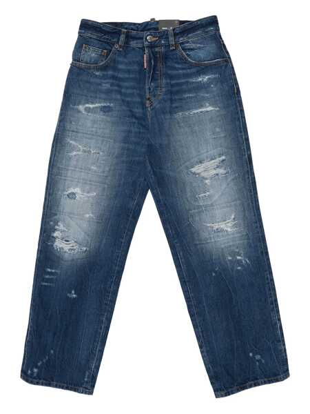 Blugi drepti DSQUARED2 5 pockets Blue Baieti (BM 19535835) 1