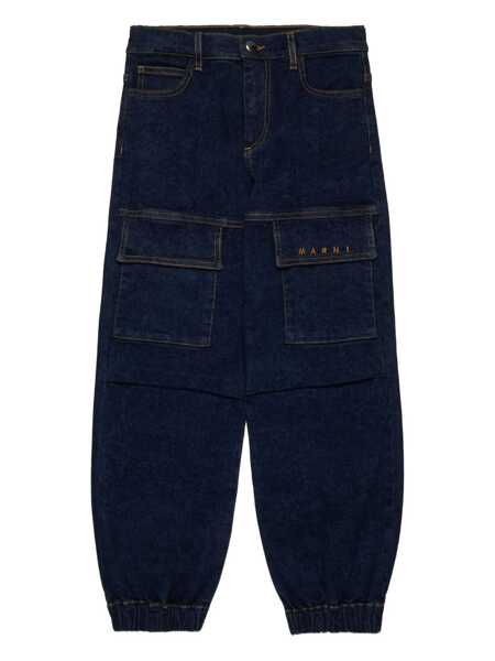 Blugi drepti Marni 5 pockets Blue Baieti (BM 19535958) 1