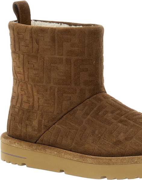 Ghete Fendi Ff Boots In Suede BROWN Barbati (BM 19538165) 4
